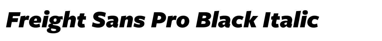 Freight Sans Pro Black Italic